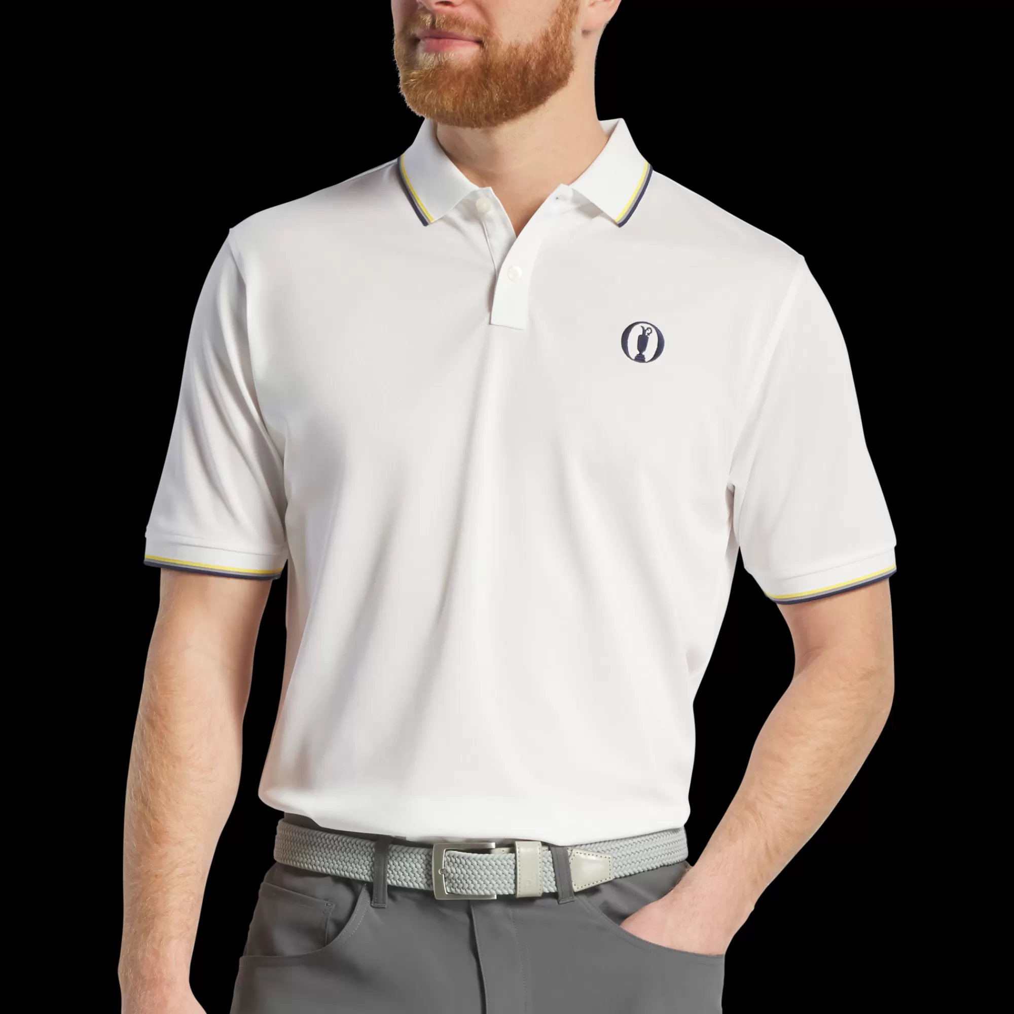 Herren FootJoy 152. Open Championship Besatz Piqué