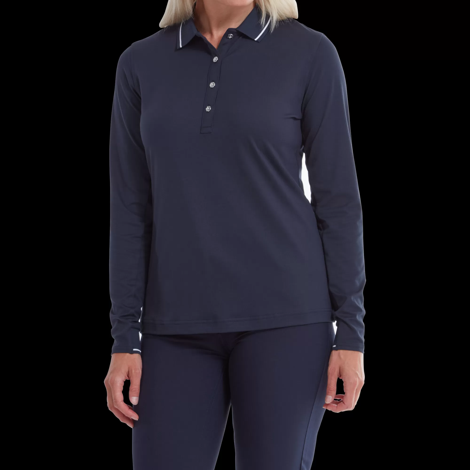 Damen FootJoy Damen Thermo-Langarm-Polo