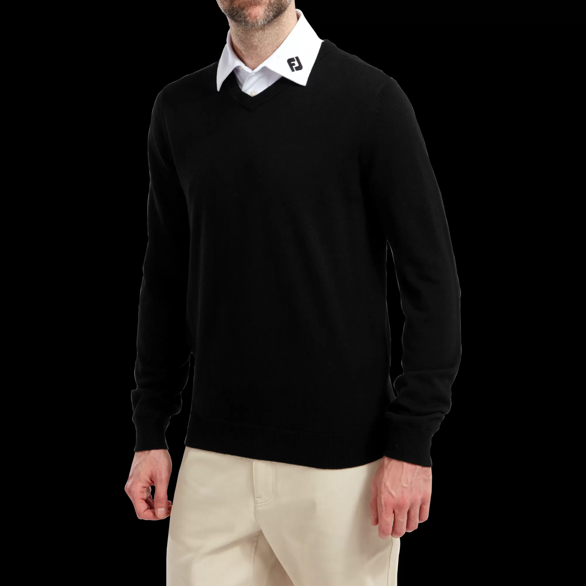 Herren FootJoy Wollmischpullover Mit V-Kragen